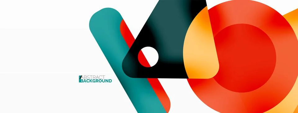 Line, triangle, square and circle primitive composition. Vector geometric 스톡 일러스트