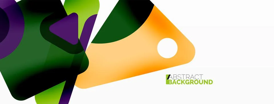 Line, triangle, square and circle primitive composition. Vector geometric Stock Illustration