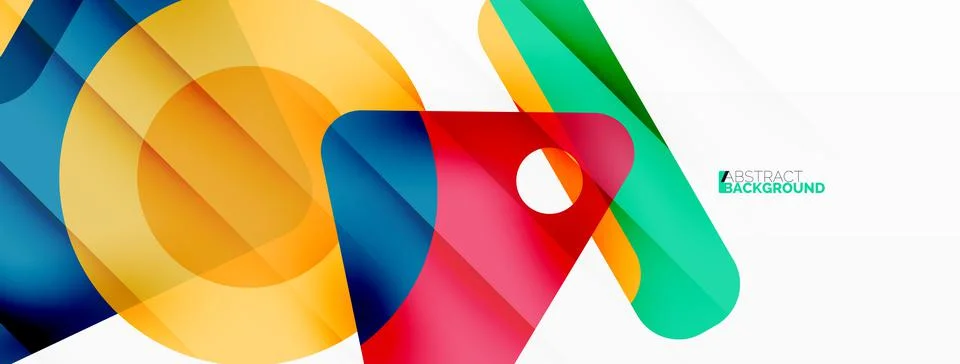 Line, triangle, square and circle primitive composition. Vector geometric イラスト素材