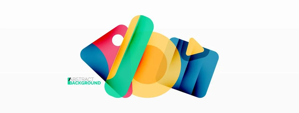 Line, triangle, square and circle primitive composition. Vector geometric Stock Illustration