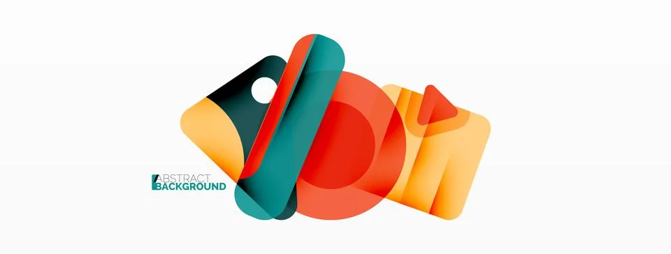 Line, triangle, square and circle primitive composition. Vector geometric Stock Illustration