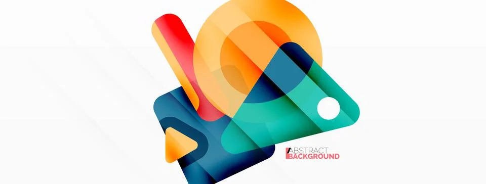 Line, triangle, square and circle primitive composition. Vector geometric イラスト素材