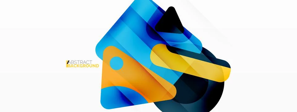 Line, triangle, square and circle primitive composition. Vector geometric Stock Illustration