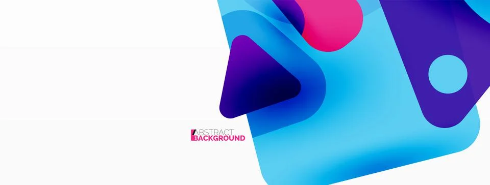 Line, triangle, square and circle primitive composition. Vector geometric Stock Illustration
