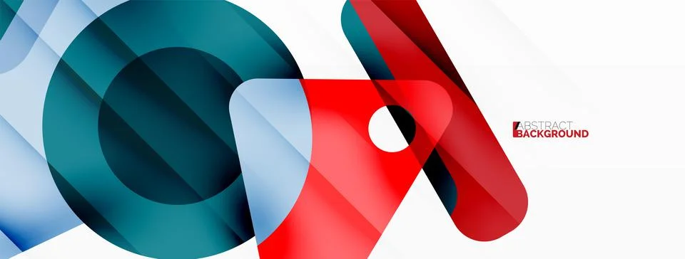 Line, triangle, square and circle primitive composition. Vector geometric Stock Illustration