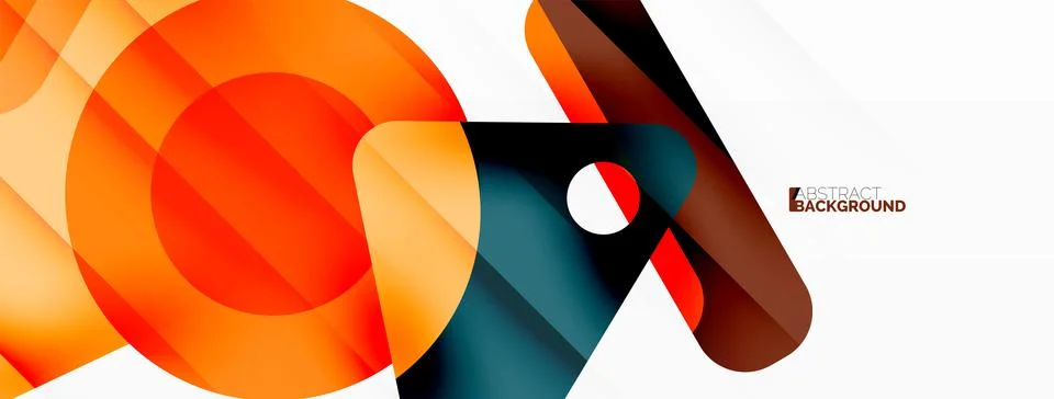 Line, triangle, square and circle primitive composition. Vector geometric Stock Illustration