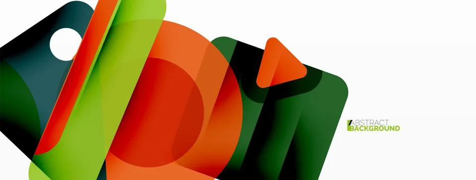 Line, triangle, square and circle primitive composition. Vector geometric Stock Illustration