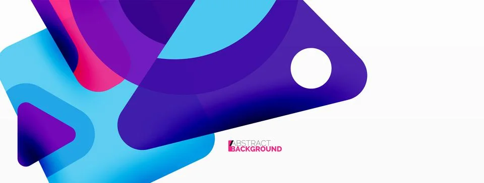 Line, triangle, square and circle primitive composition. Vector geometric Stock Illustration