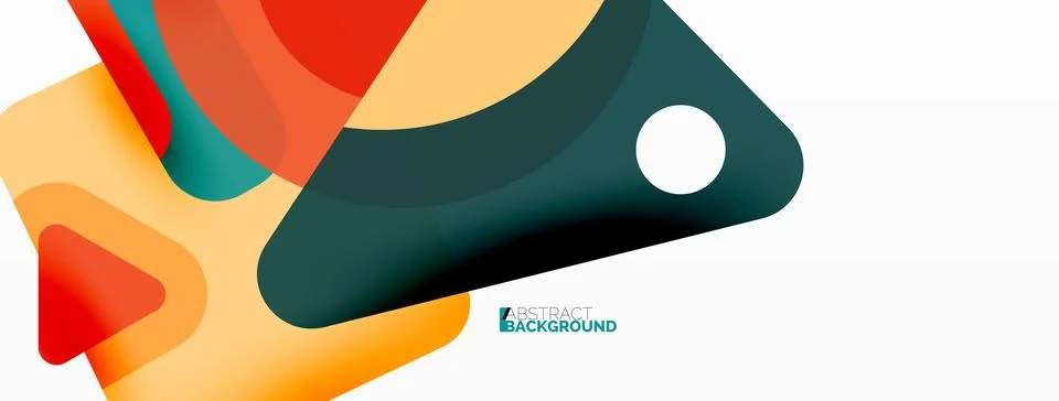 Line, triangle, square and circle primitive composition. Vector geometric Stock Illustration