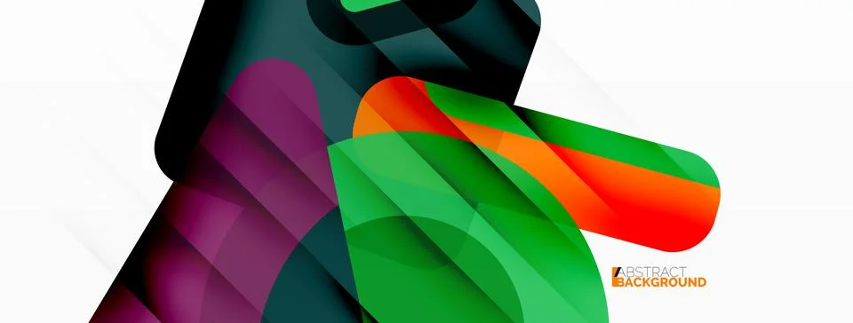 Line, triangle, square and circle primitive composition. Vector geometric Stock Illustration