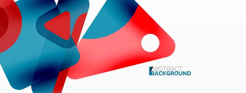 Line, triangle, square and circle primitive composition. Vector geometric Stock Illustration