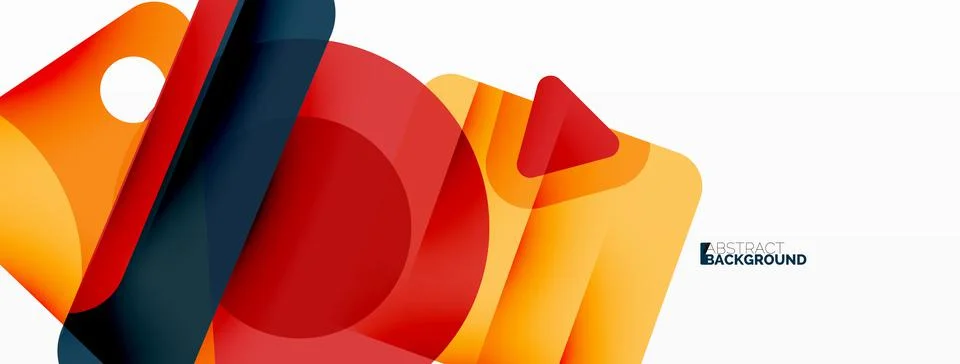 Line, triangle, square and circle primitive composition. Vector geometric Stock Illustration