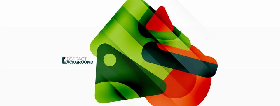 Line, triangle, square and circle primitive composition. Vector geometric Stock Illustration
