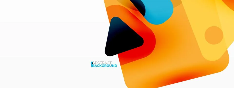 Line, triangle, square and circle primitive composition. Vector geometric Stock Illustration