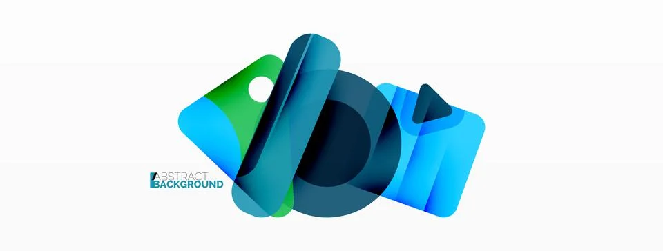 Line, triangle, square and circle primitive composition. Vector geometric Stock Illustration