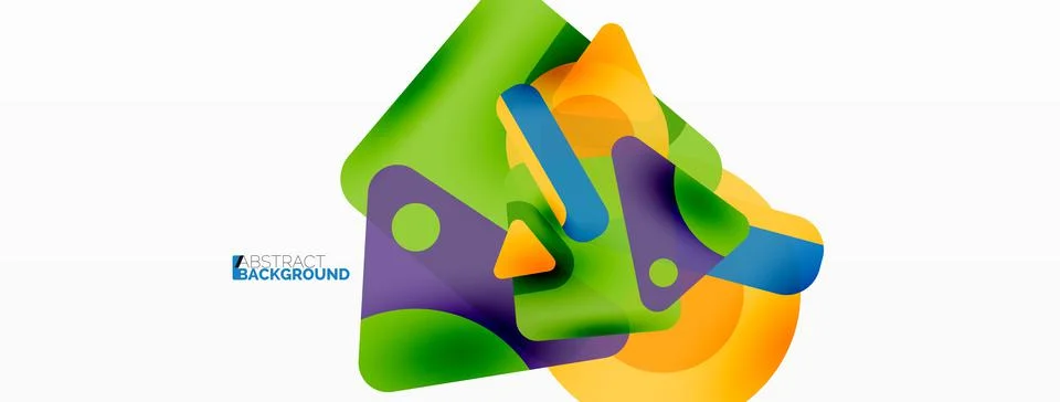 Line, triangle, square and circle primitive composition. Vector geometric Stock Illustration