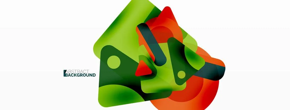 Line, triangle, square and circle primitive composition. Vector geometric Stock Illustration