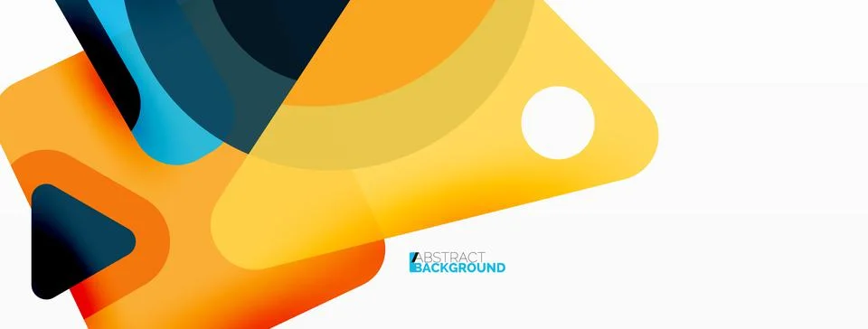 Line, triangle, square and circle primitive composition. Vector geometric Stock Illustration