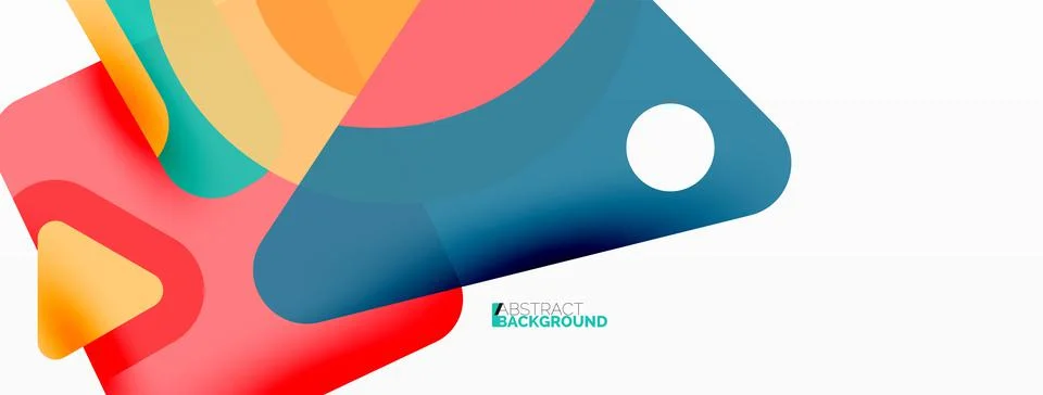 Line, triangle, square and circle primitive composition. Vector geometric 스톡 일러스트
