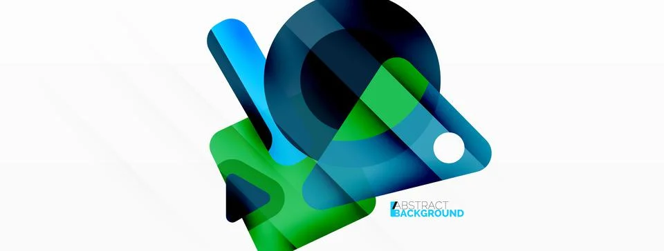 Line, triangle, square and circle primitive composition. Vector geometric Stock Illustration