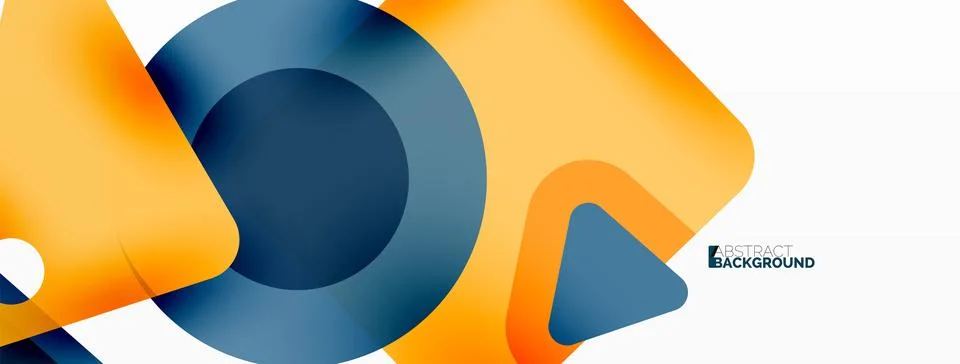 Line, triangle, square and circle primitive composition. Vector geometric Stock Illustration