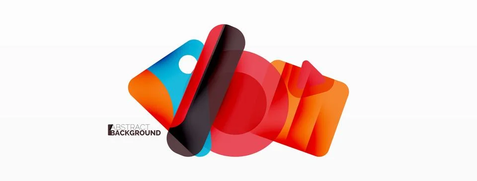 Line, triangle, square and circle primitive composition. Vector geometric Stock Illustration