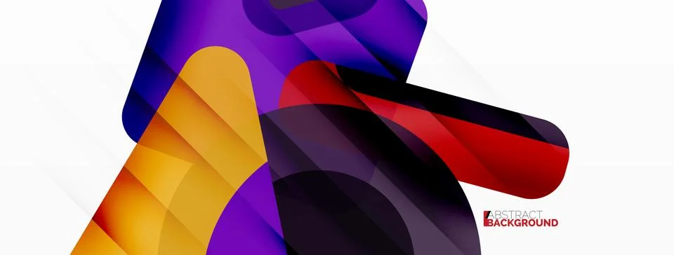 Line, triangle, square and circle primitive composition. Vector geometric Stock Illustration