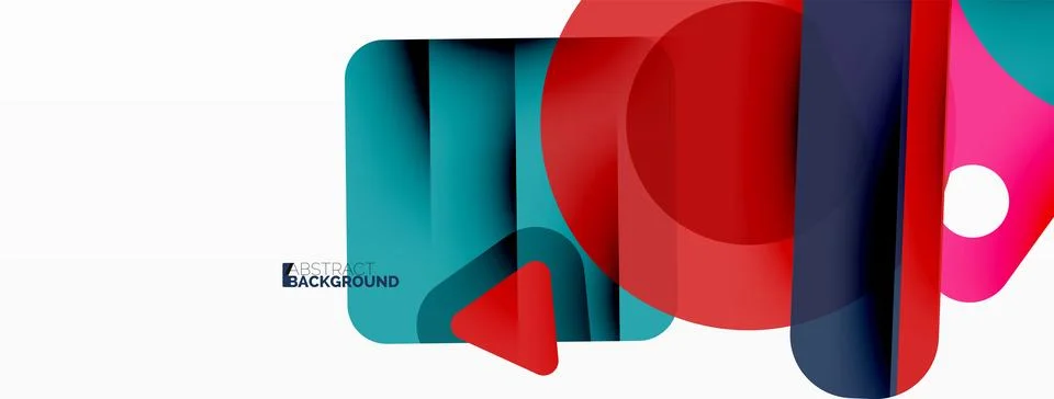 Line, triangle, square and circle primitive composition. Vector geometric Illustrazione stock