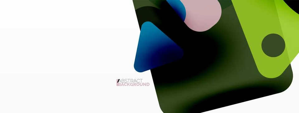 Line, triangle, square and circle primitive composition. Vector geometric Stock Illustration