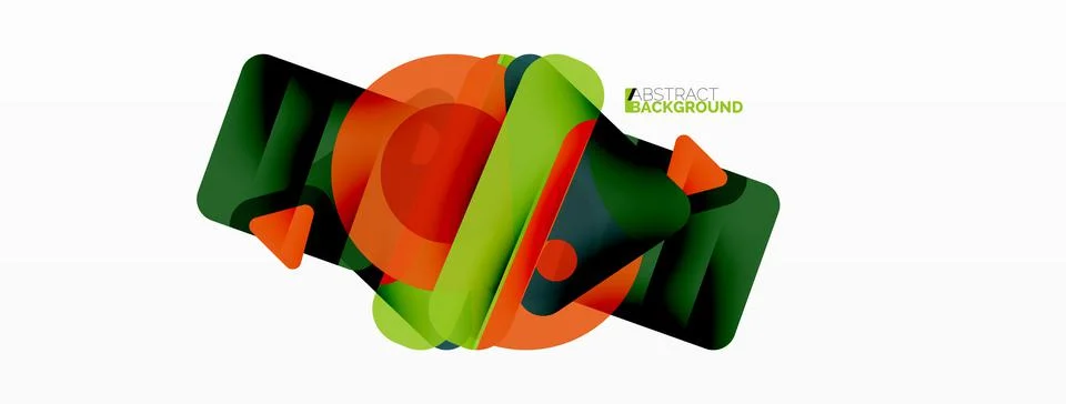 Line, triangle, square and circle primitive composition. Vector geometric Stock Illustration