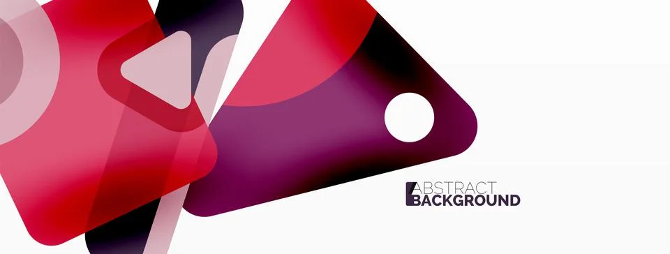 Line, triangle, square and circle primitive composition. Vector geometric Stock Illustration