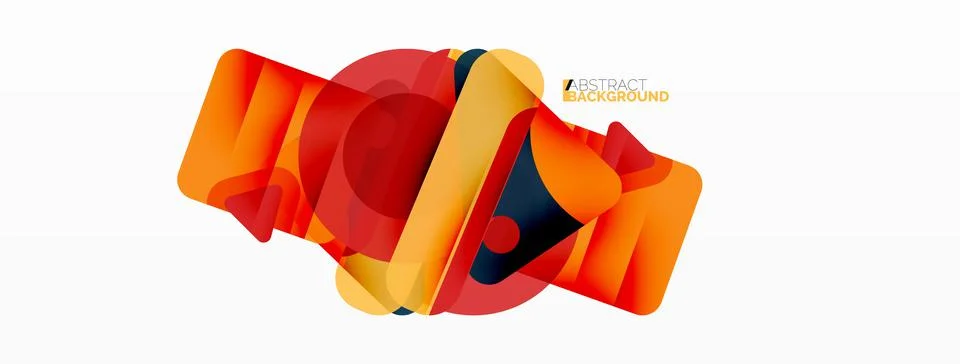 Line, triangle, square and circle primitive composition. Vector geometric Stock Illustration