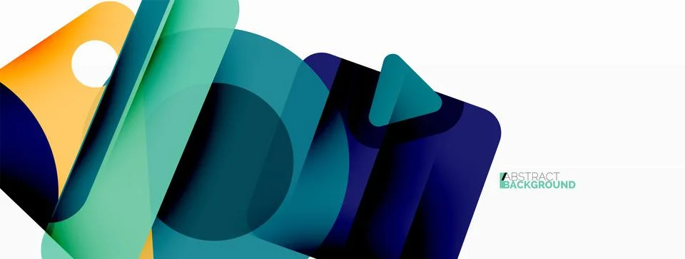Line, triangle, square and circle primitive composition. Vector geometric Stock Illustration