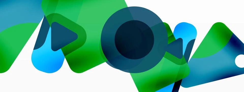 Line, triangle, square and circle primitive composition. Vector geometric 库存插图
