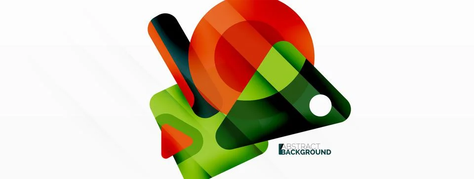 Line, triangle, square and circle primitive composition. Vector geometric Stock Illustration