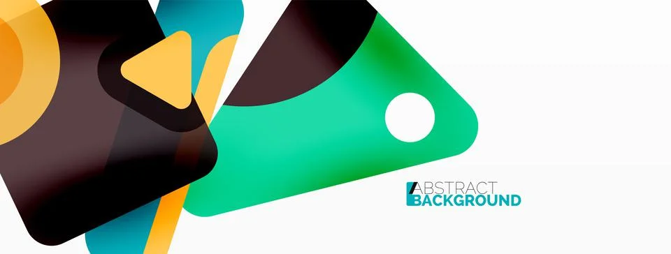 Line, triangle, square and circle primitive composition. Vector geometric Stock Illustration