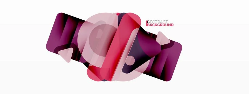 Line, triangle, square and circle primitive composition. Vector geometric Stock Illustration