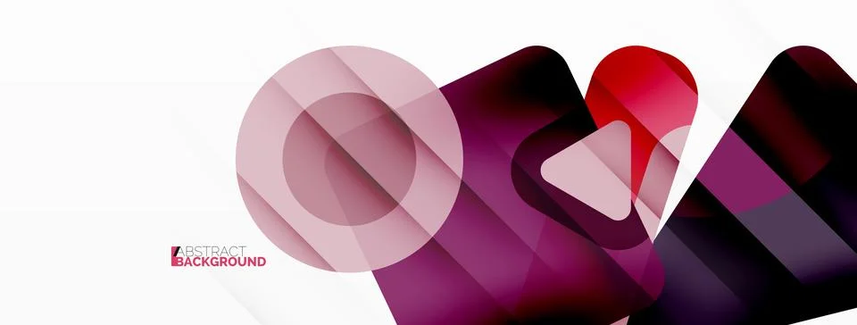 Line, triangle, square and circle primitive composition. Vector geometric Stock Illustration