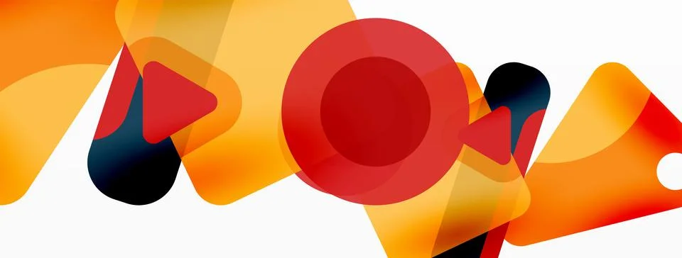 Line, triangle, square and circle primitive composition. Vector geometric イラスト素材