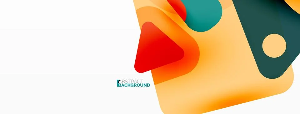 Line, triangle, square and circle primitive composition. Vector geometric Stock Illustration