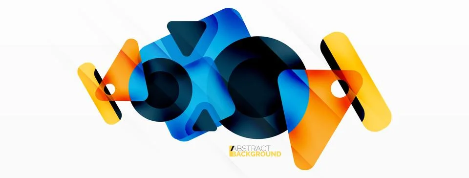 Line, triangle, square and circle primitive composition. Vector geometric 스톡 일러스트