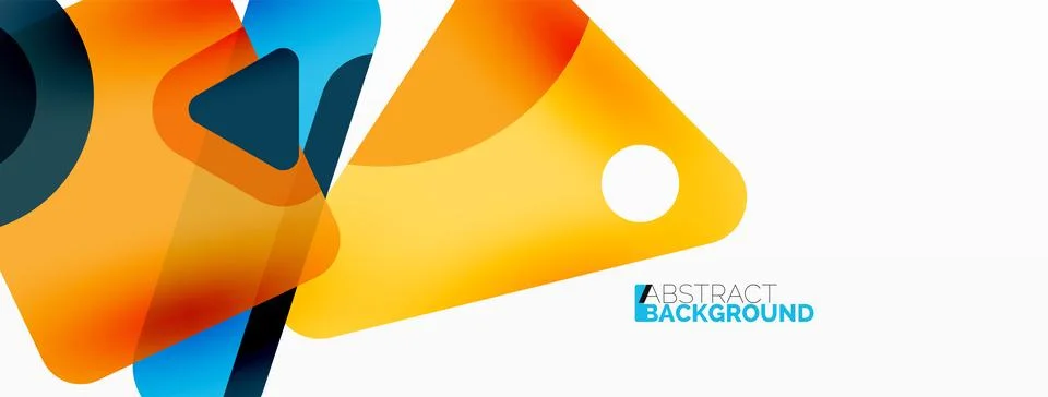 Line, triangle, square and circle primitive composition. Vector geometric Stock Illustration