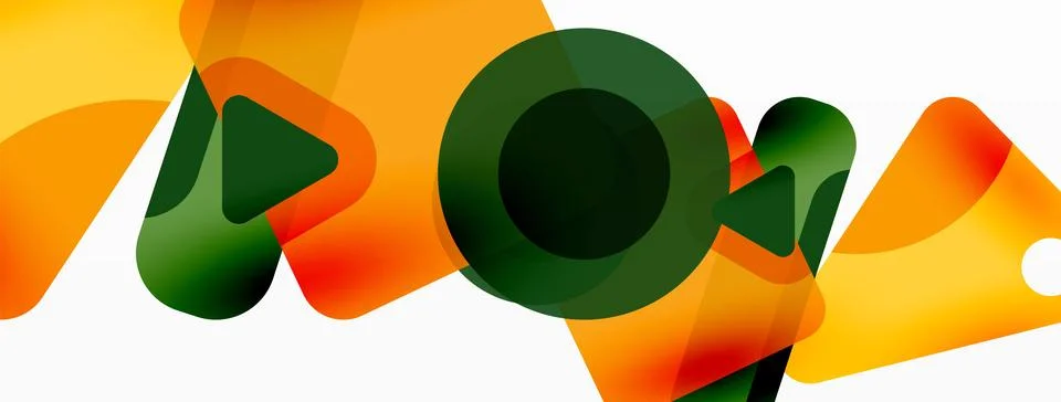 Line, triangle, square and circle primitive composition. Vector geometric Stock Illustration