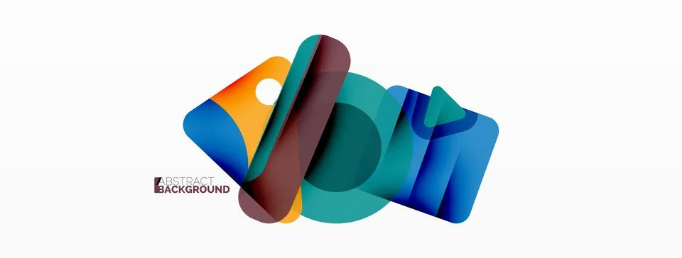 Line, triangle, square and circle primitive composition. Vector geometric Stock Illustration