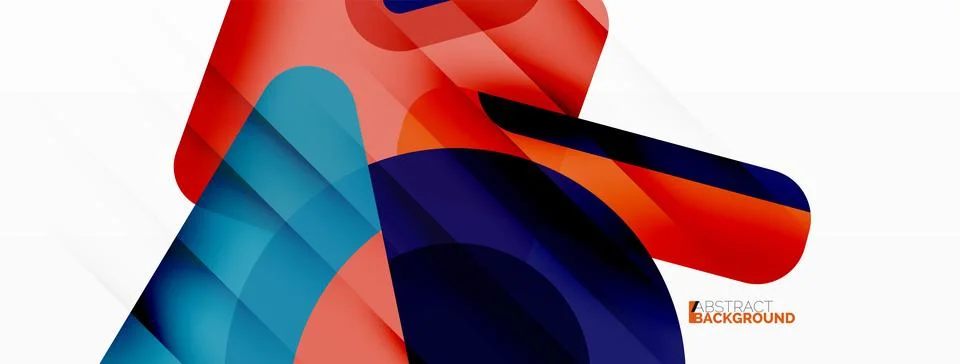 Line, triangle, square and circle primitive composition. Vector geometric Stock Illustration