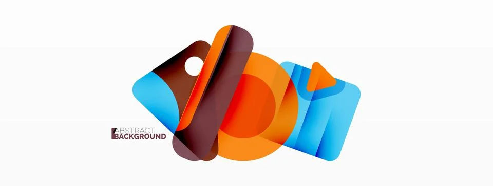 Line, triangle, square and circle primitive composition. Vector geometric Stock Illustration