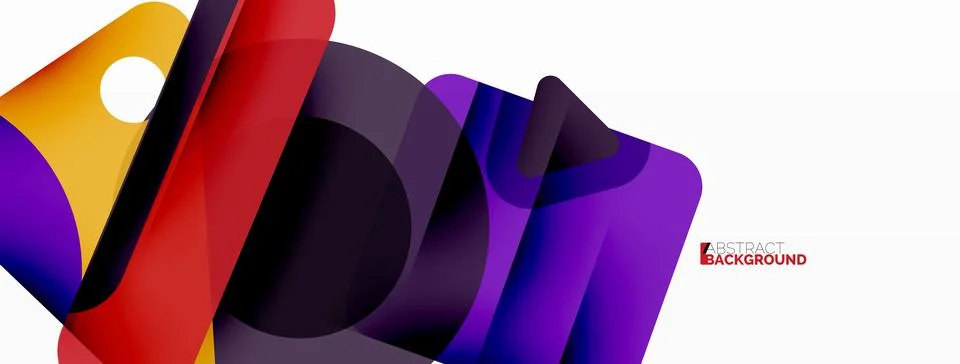 Line, triangle, square and circle primitive composition. Vector geometric Stock Illustration