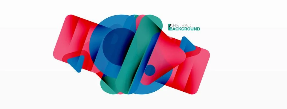 Line, triangle, square and circle primitive composition. Vector geometric Stock Illustration