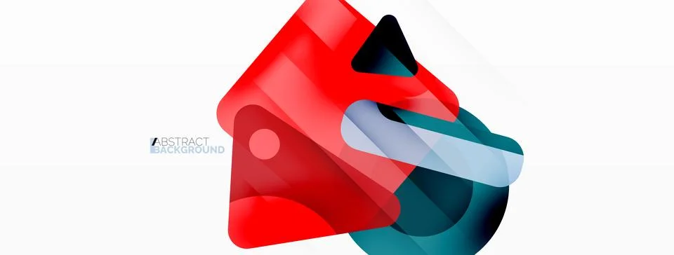 Line, triangle, square and circle primitive composition. Vector geometric Stock Illustration