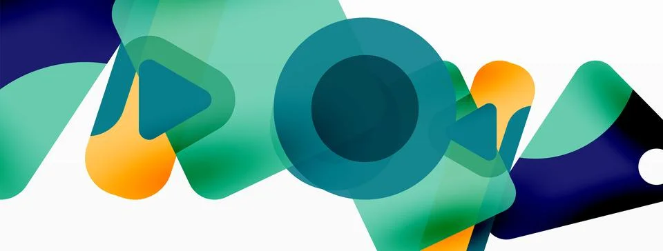 Line, triangle, square and circle primitive composition. Vector geometric Stock Illustration